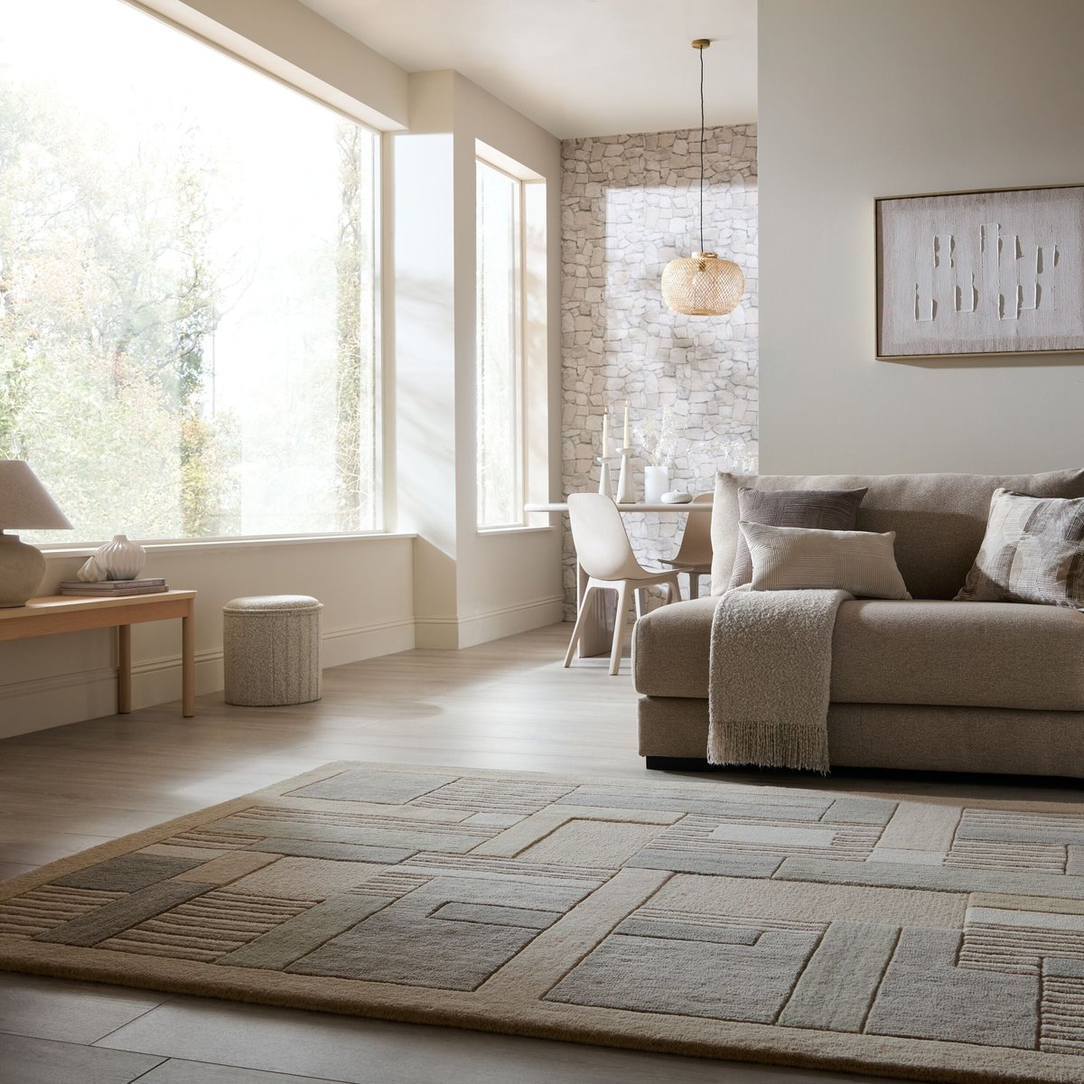 Tapis en laine VARA beige, FLAIR RUGS