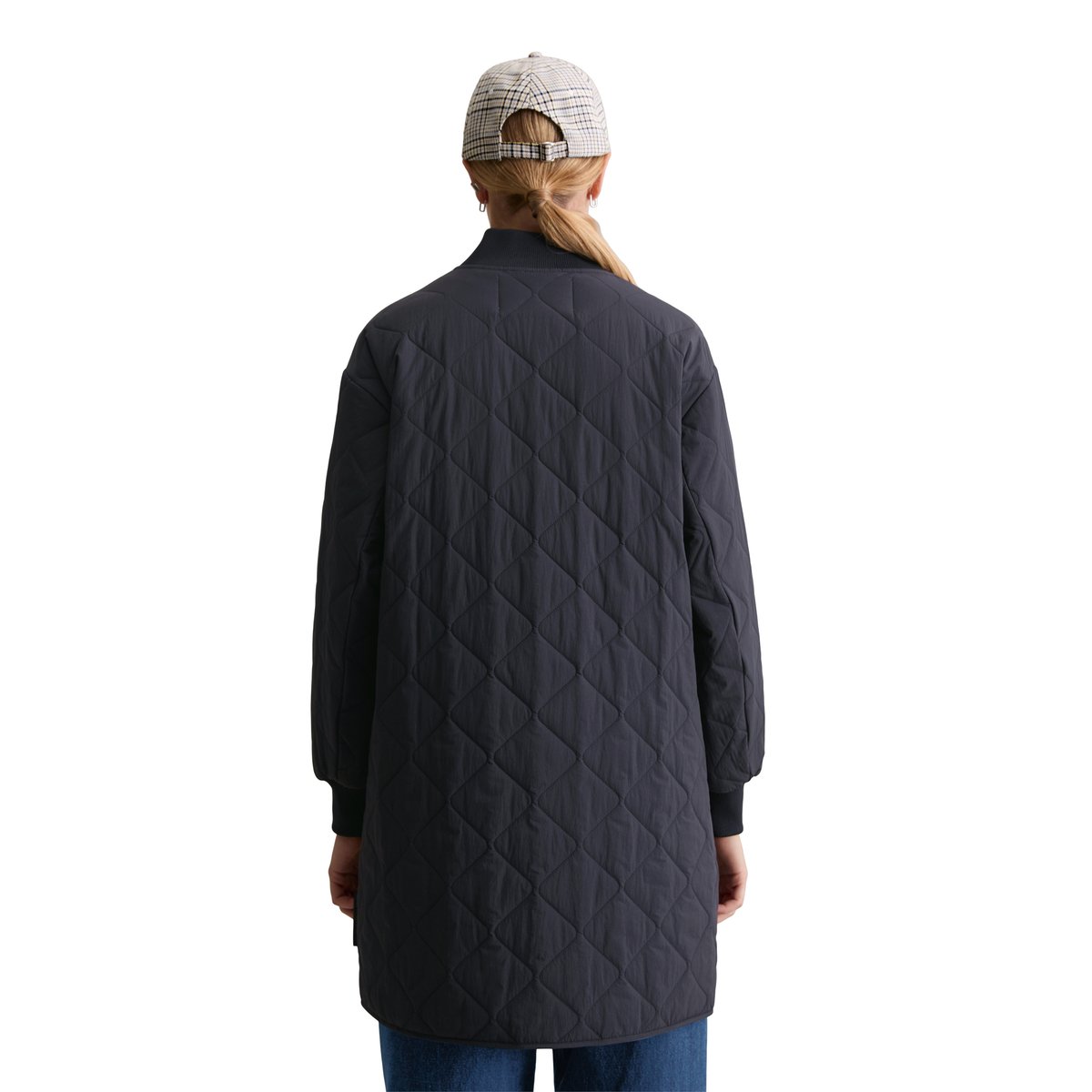 Manteau matelassé léger relaxed en nylon recyclé bleu foncé, MARC O’POLO DENIM