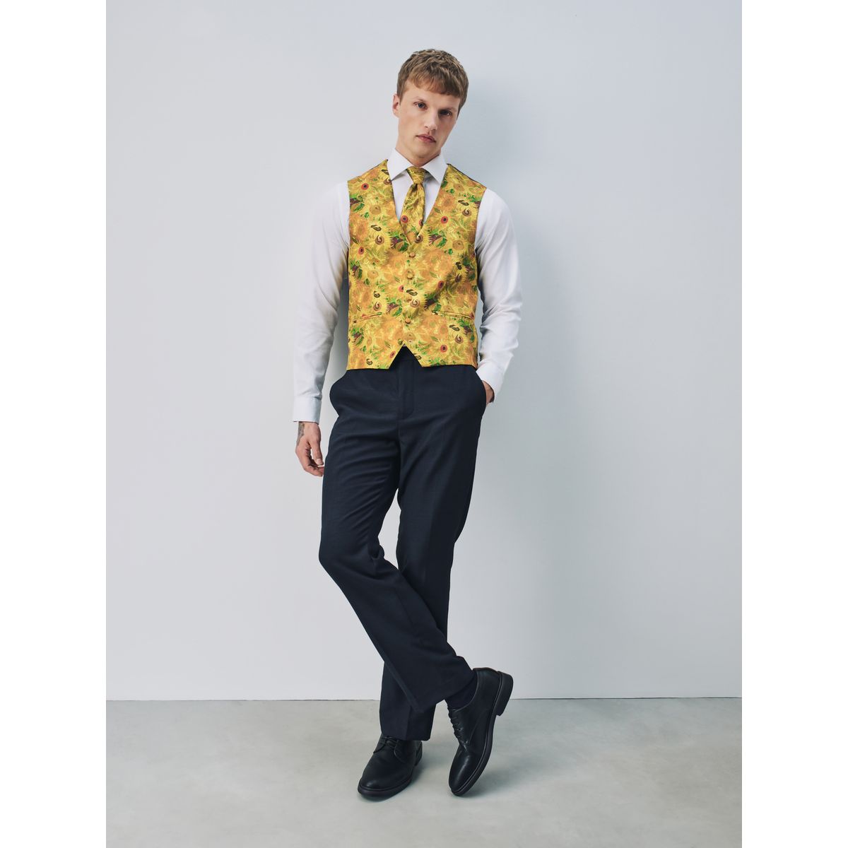 Gilet de costume habillé jaune, NEXT
