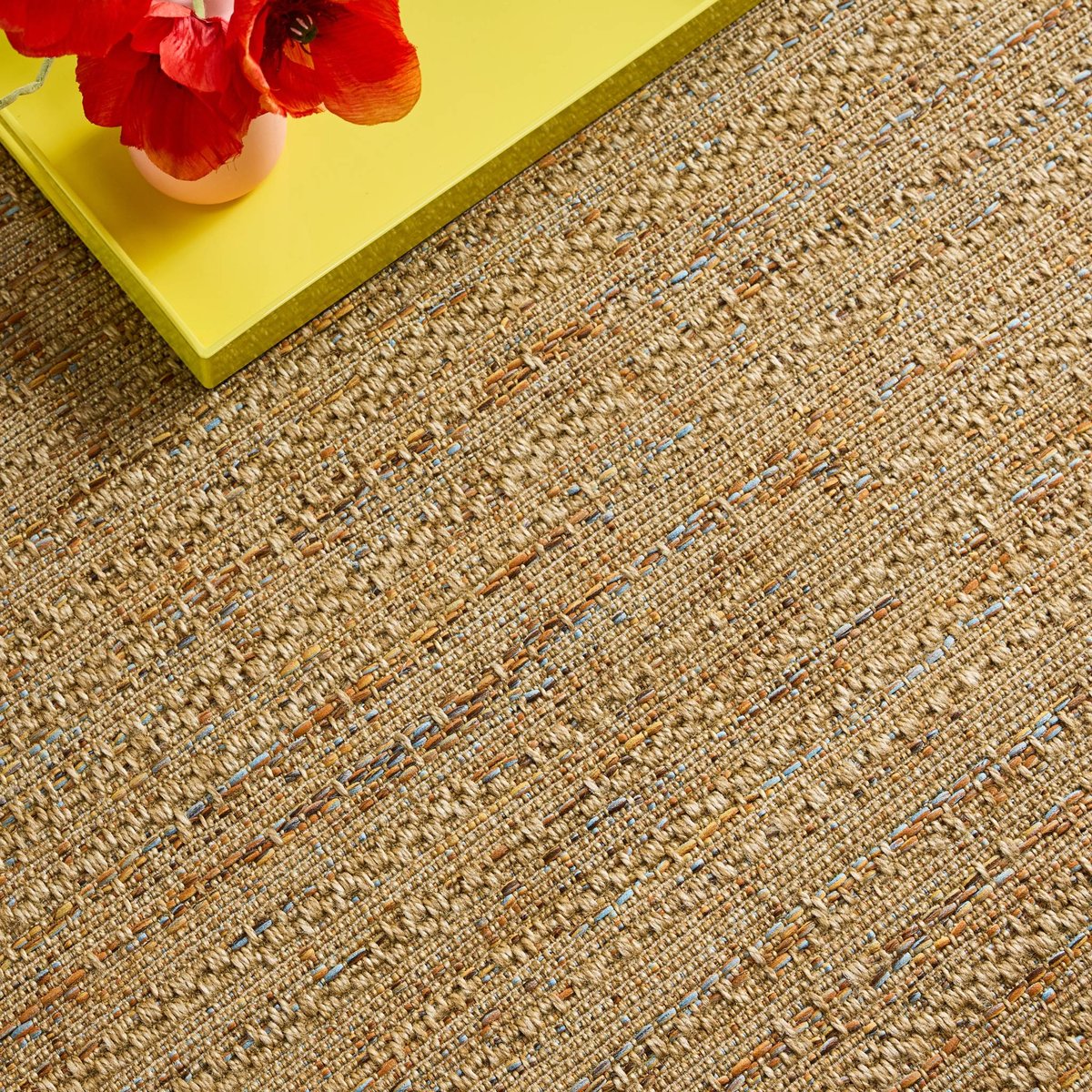 Tapis intérieur rectangulaire  EMILY effet jute coloris naturel, SWEEEK
