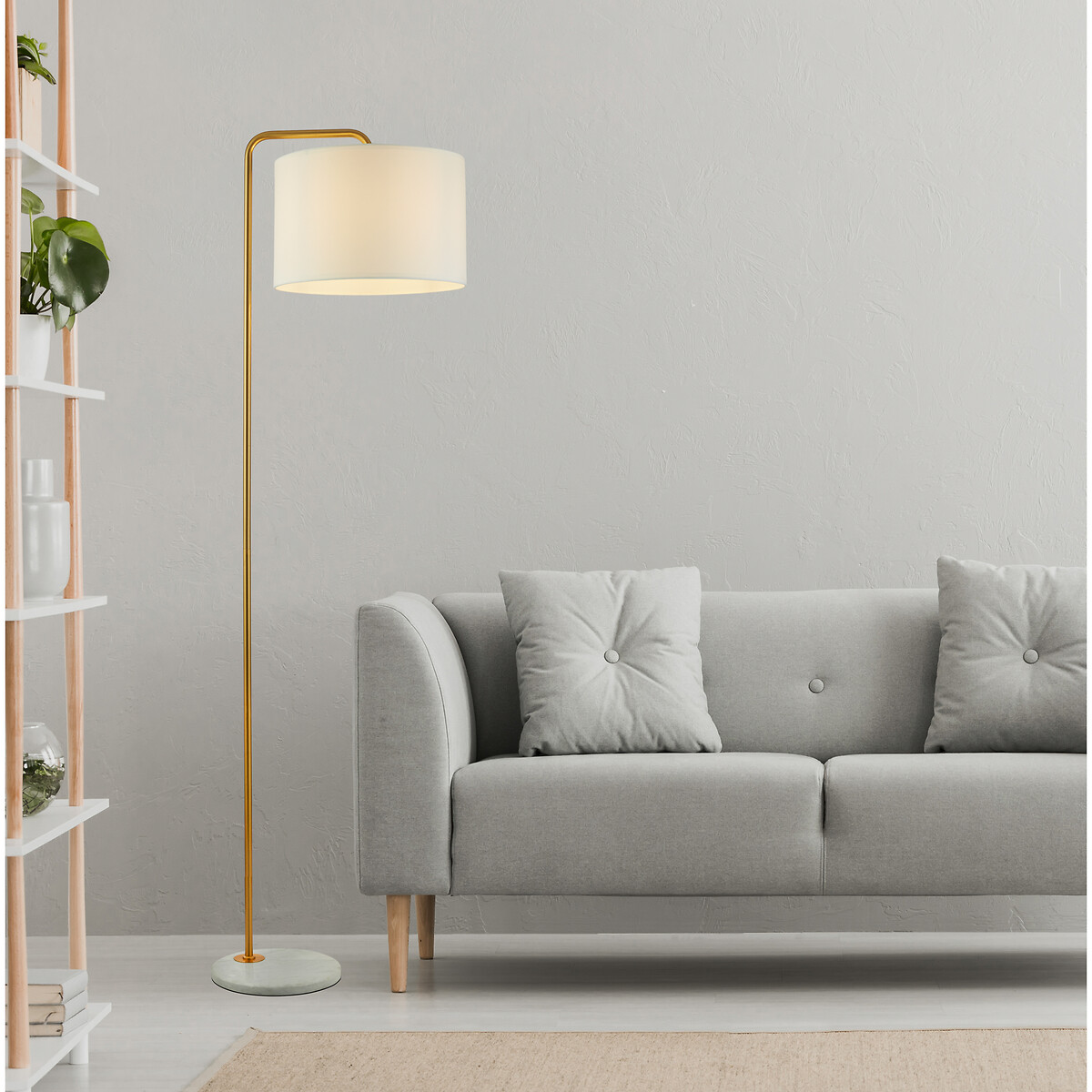 Galston Large Floor Lamp aged gold-coloured, SO'HOME
