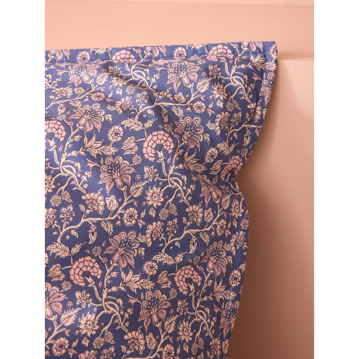 Taie d'oreiller percale de coton "ABELIE" bleu, CYRILLUS