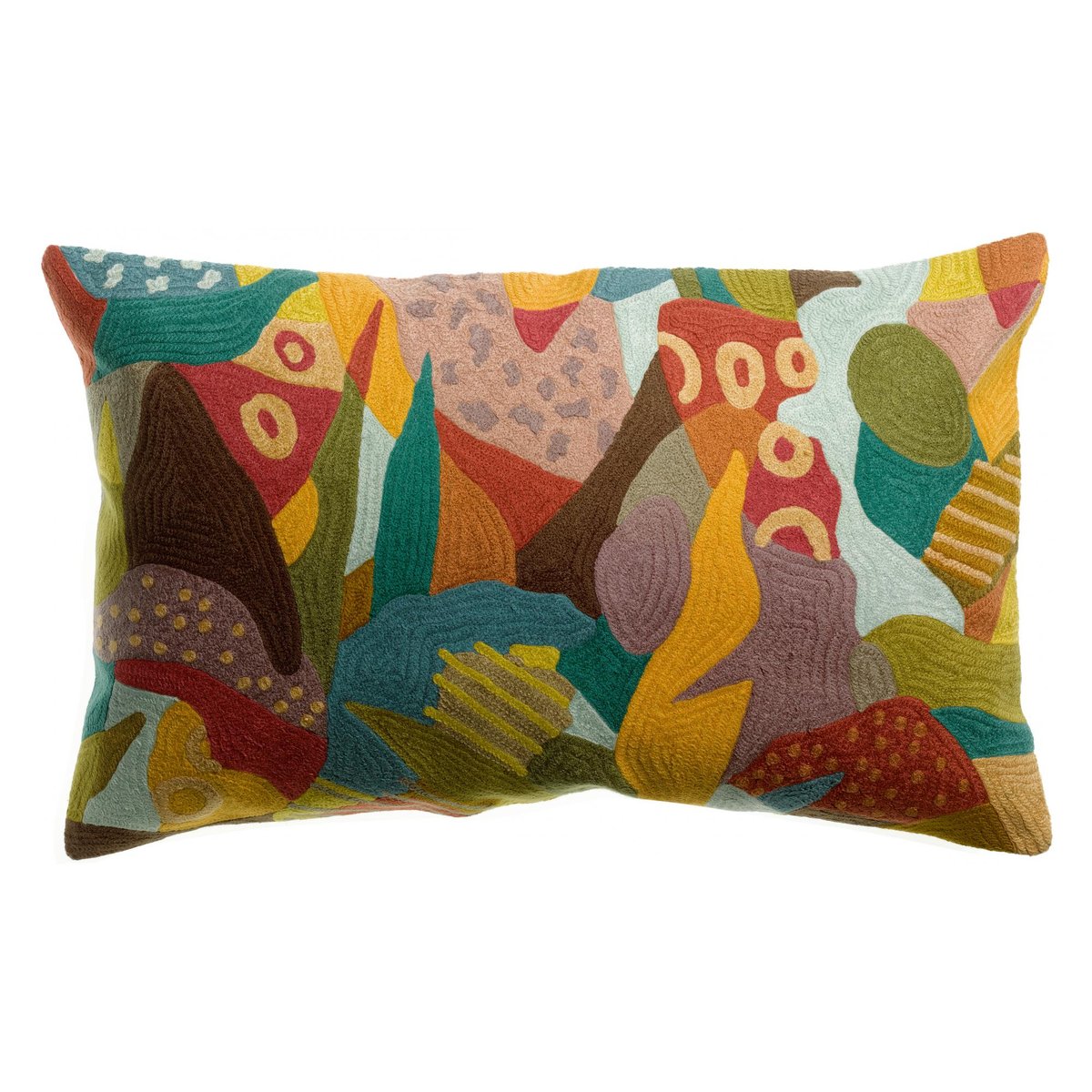 Coussin brodé Izel mineral, VIVARAISE