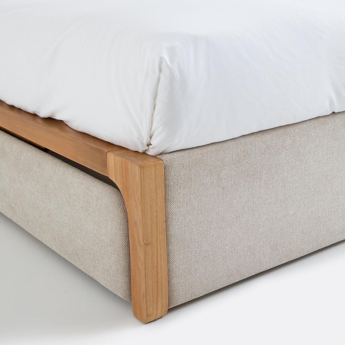 Lit avec sommier Elori beige/bois, LA REDOUTE INTERIEURS