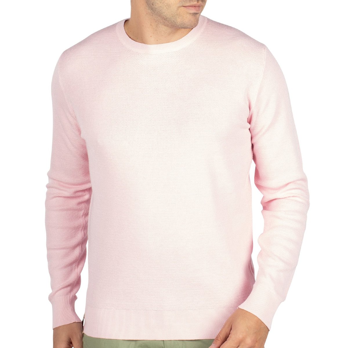 Pull en col rond LEGER rose, SHILTON