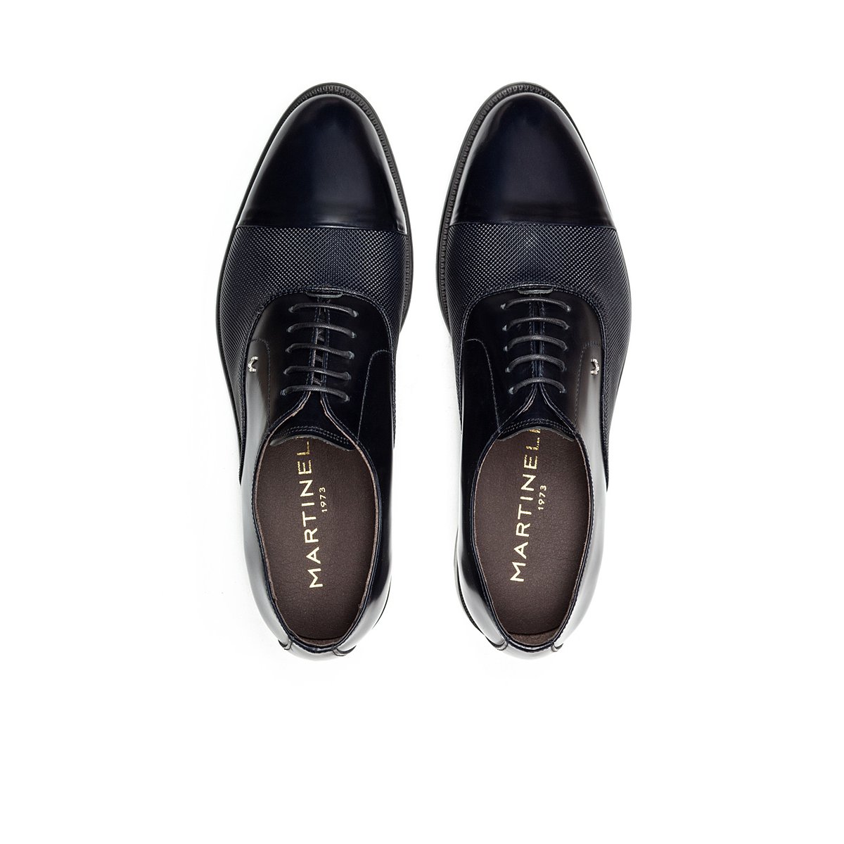 Chaussures à lacets cuir Arlington marino, MARTINELLI