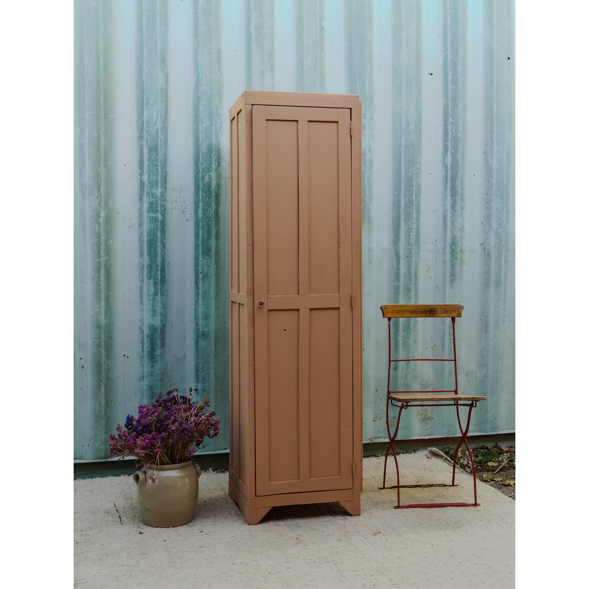 Armoire en bois rose Blandine N°526 - Bon état rose, DEBONGOUT