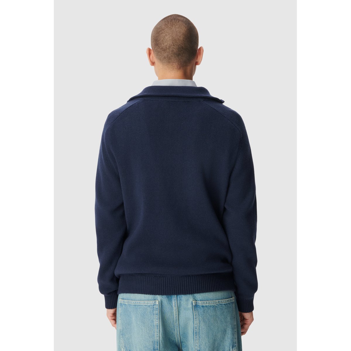 Cardigan tricot zippé bleu nuit, IKKS
