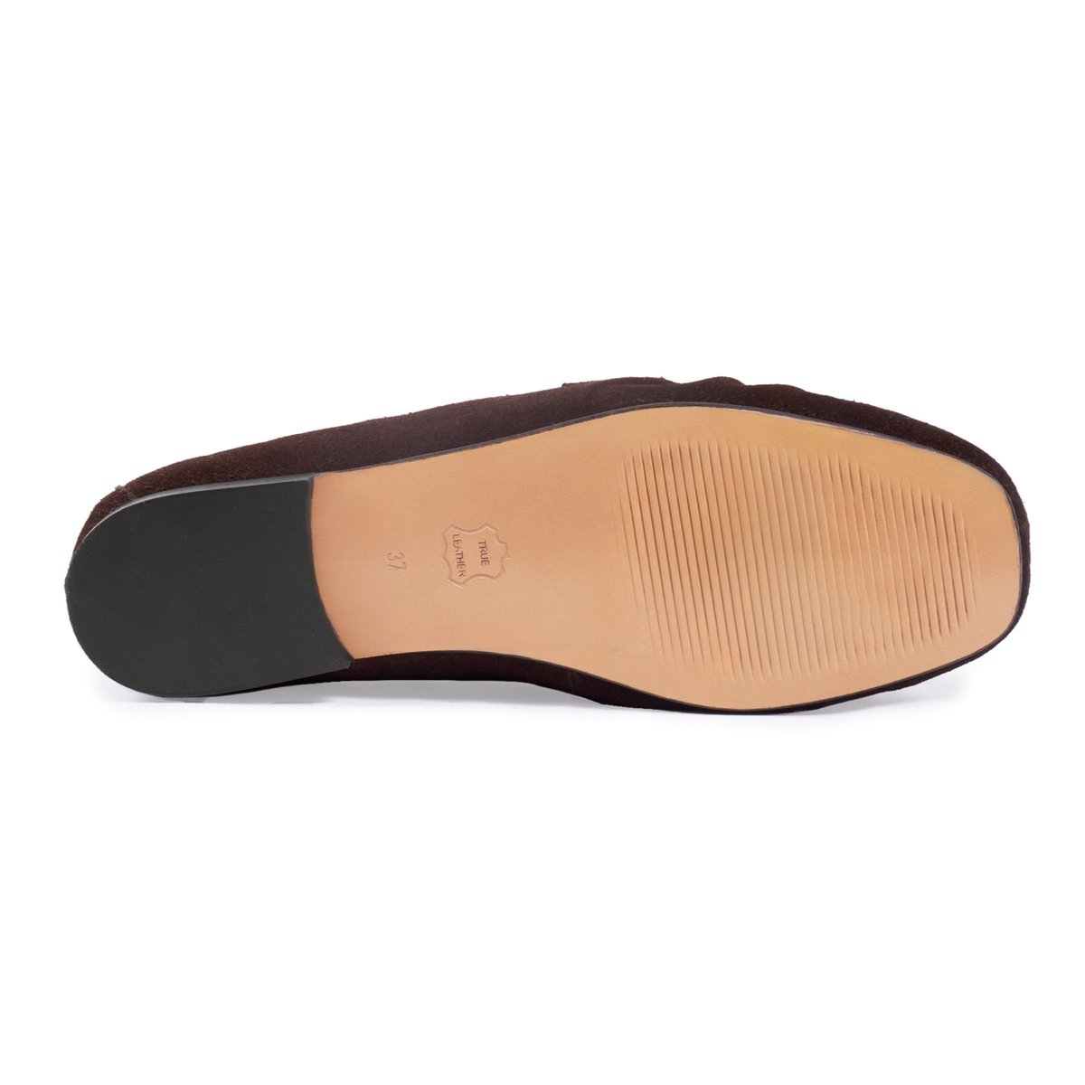 Mocassins plissés Thaïs cuir daim marron, JULES & JENN