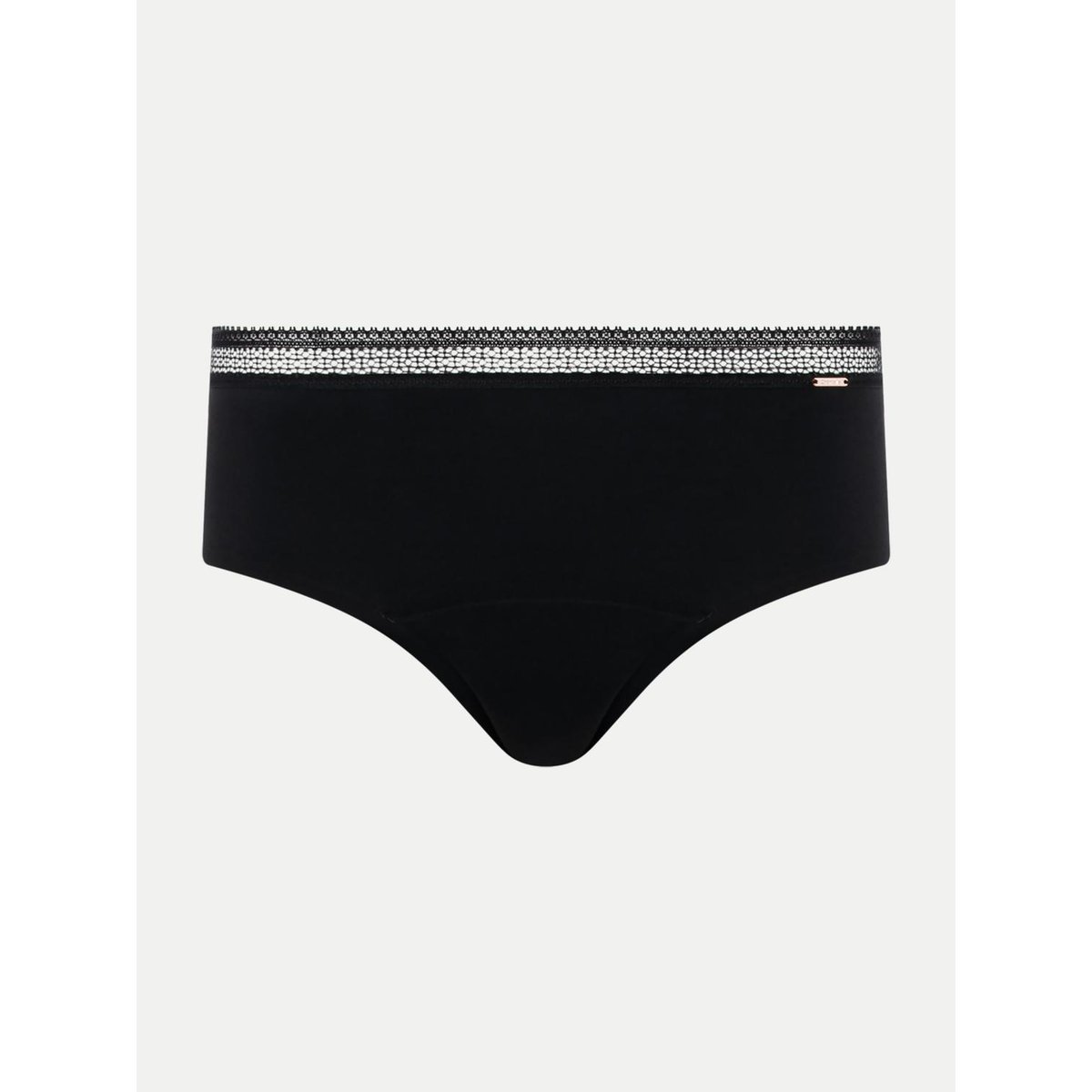 Culotte menstruelle Eco cycle Lace flux abondant noir, CHANTELLE