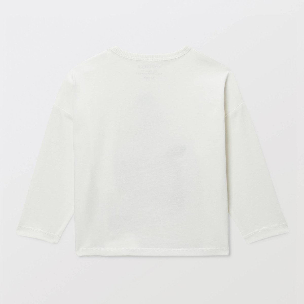 T-shirt manches longues imprimé en coton BIO GOTS ecru, BOUT'CHOU