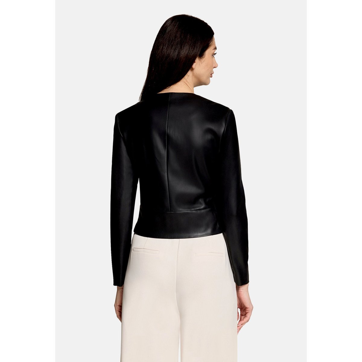Veste blazer à fermeture zippée noir, VERA MONT