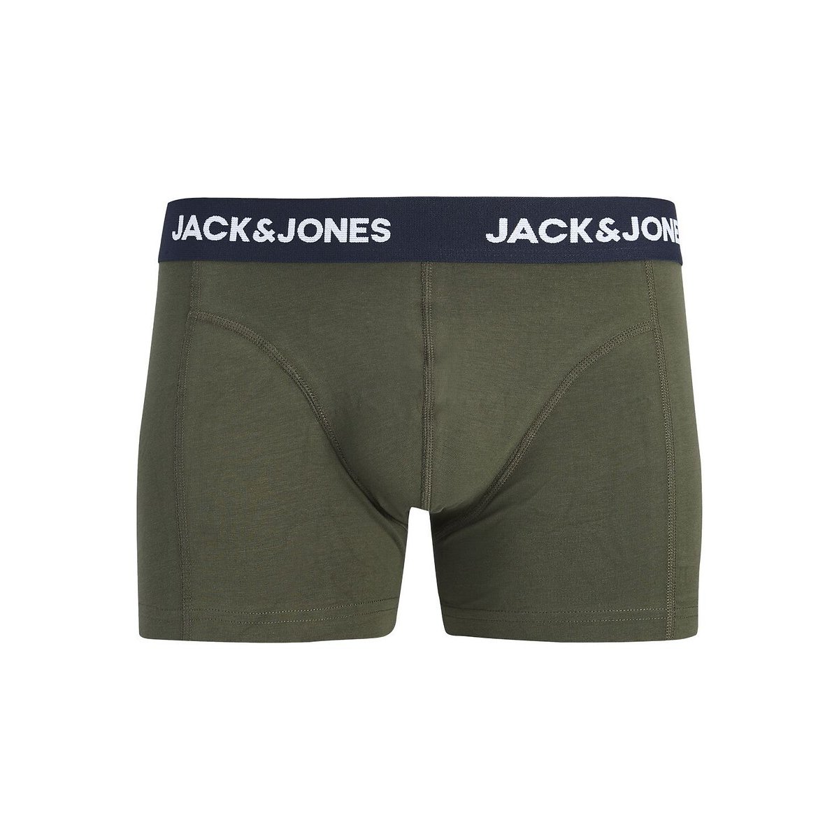 Lot de 3 boxers unis noir + gris + kaki, JACK & JONES