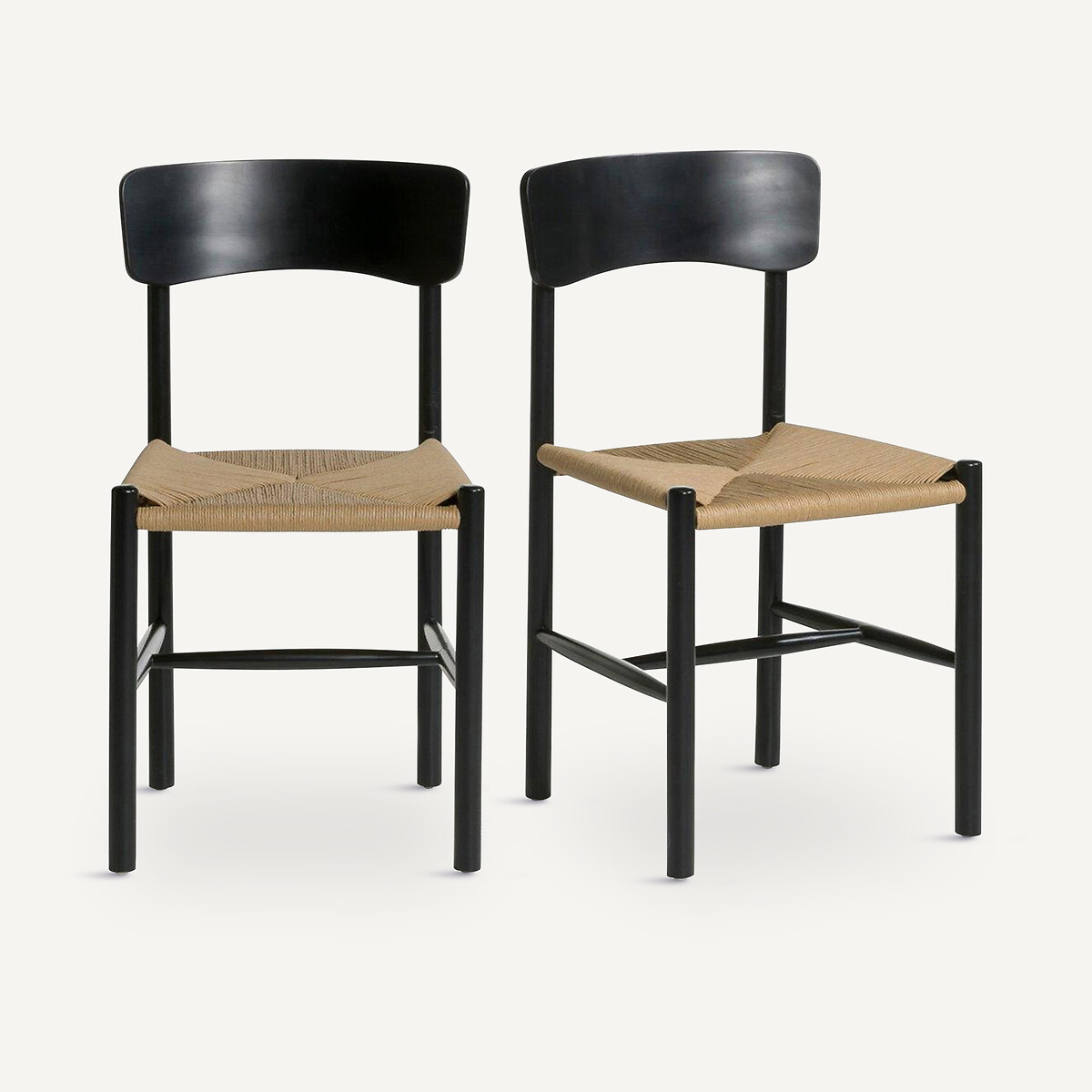 Lot de 2 chaises, Solan noir, AM.PM