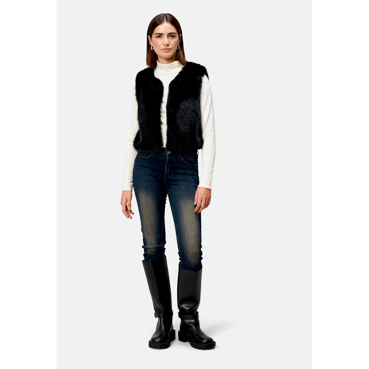 Gilet imitation fourrure black beauty, ZERO