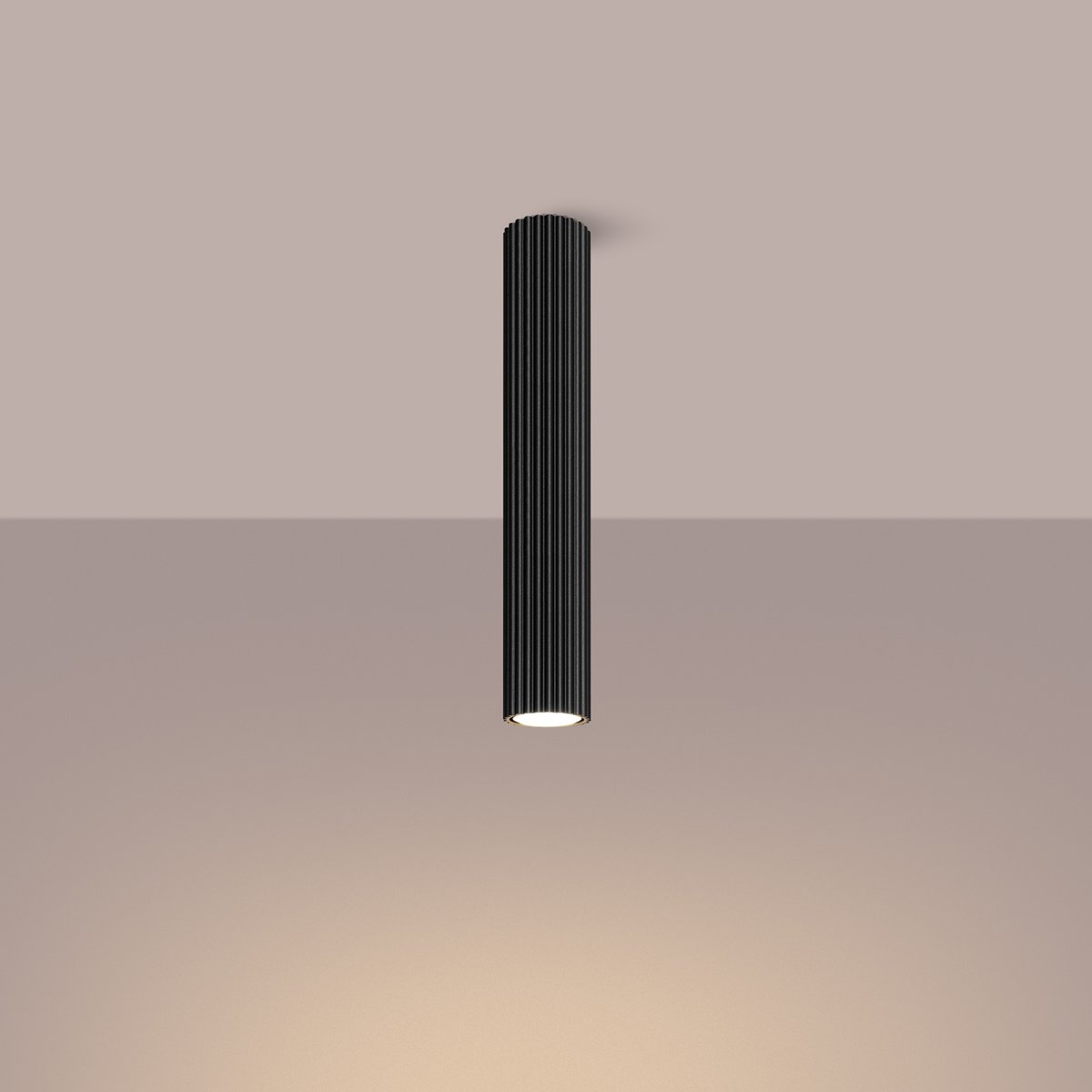 Plafonnier Aluminium Noir GU10 1 Karbon 40 noir, EDEN