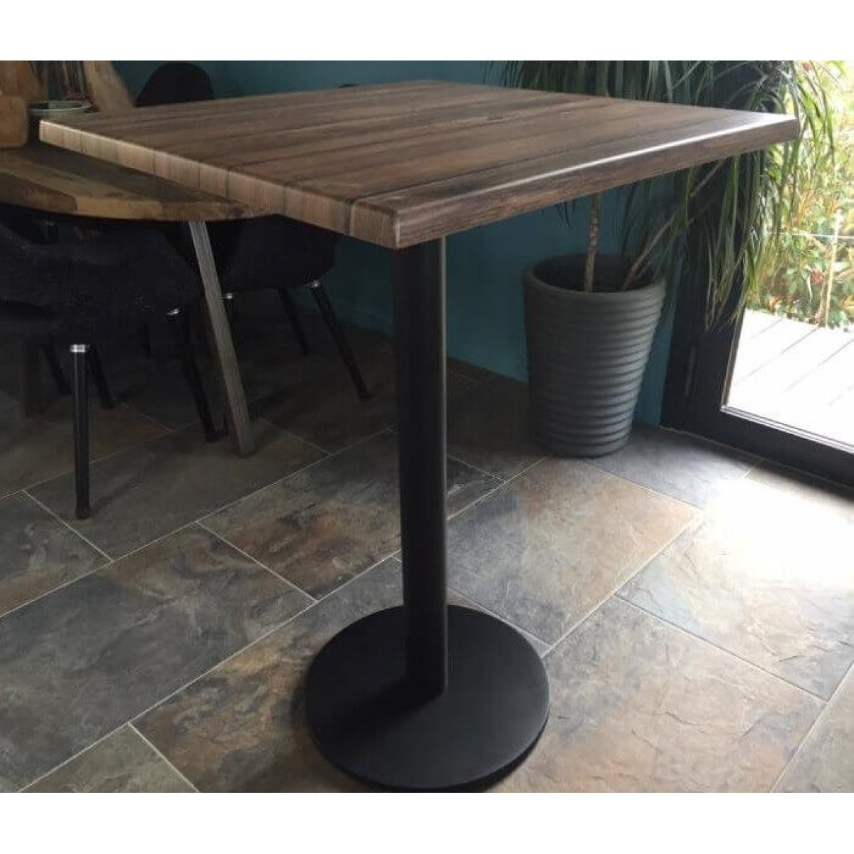 Table haute carrée en bois - OAKLAND couleur unique, MATHI DESIGN