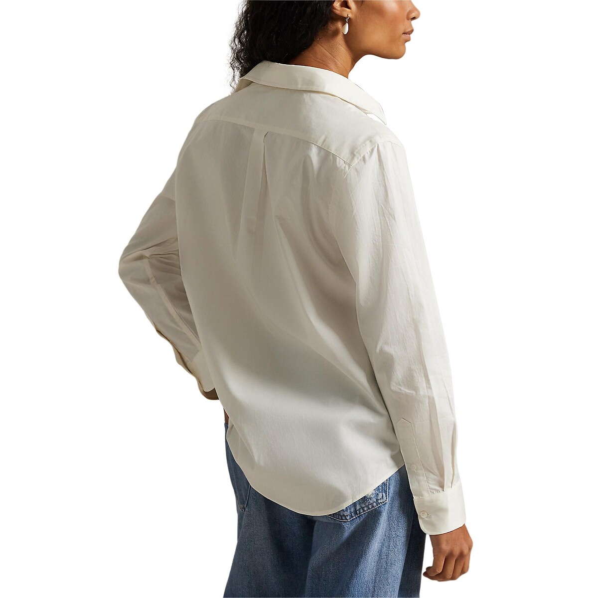 Cotton Twill Shirt with Long Sleeves cream, POLO RALPH LAUREN