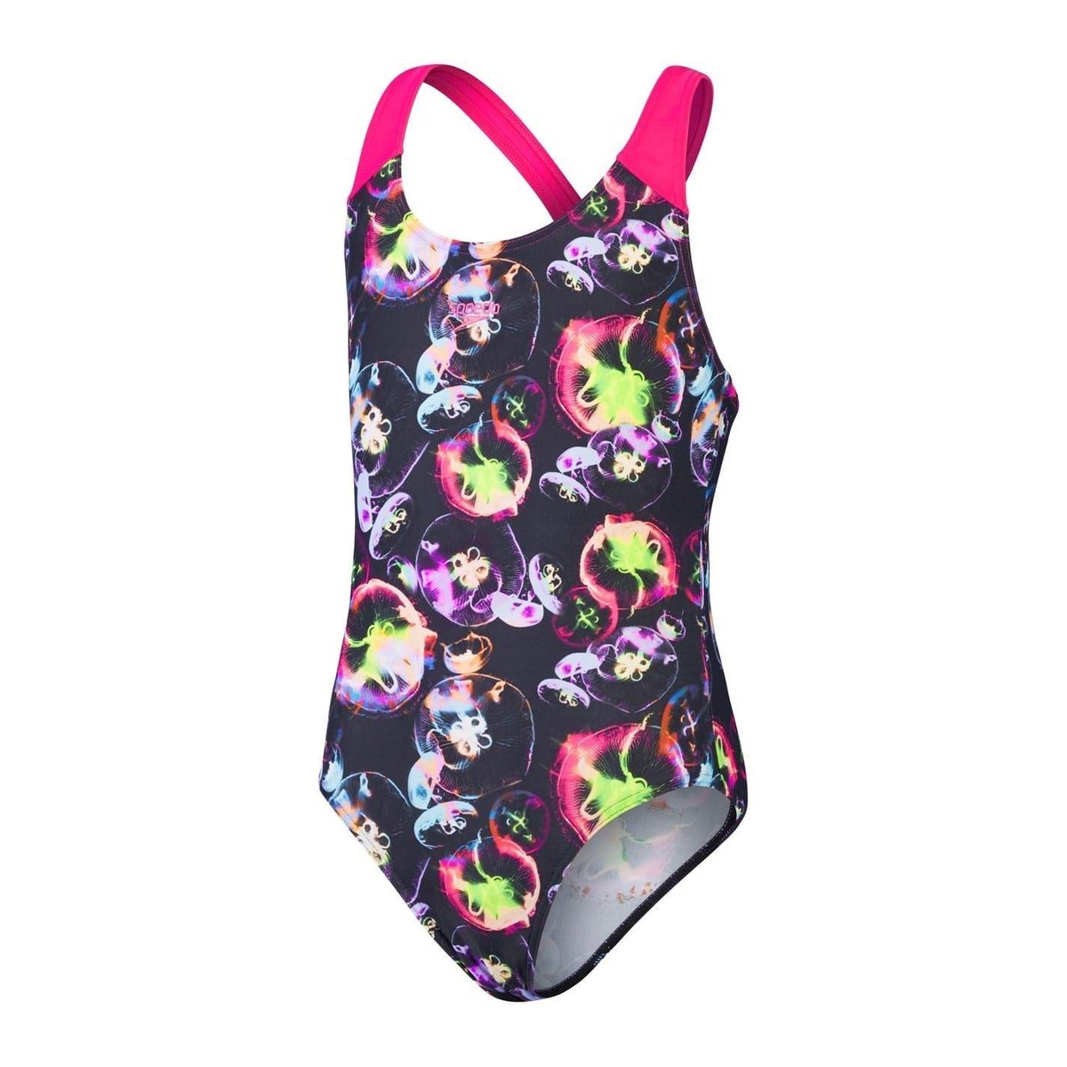 Maillot de bain 1 pièce motif/style méduse noir, SPEEDO