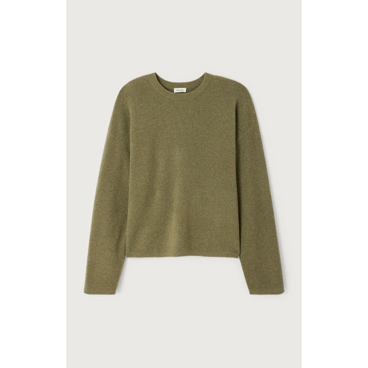 Pull col rond, DAMSVILLE vert kaki, AMERICAN VINTAGE