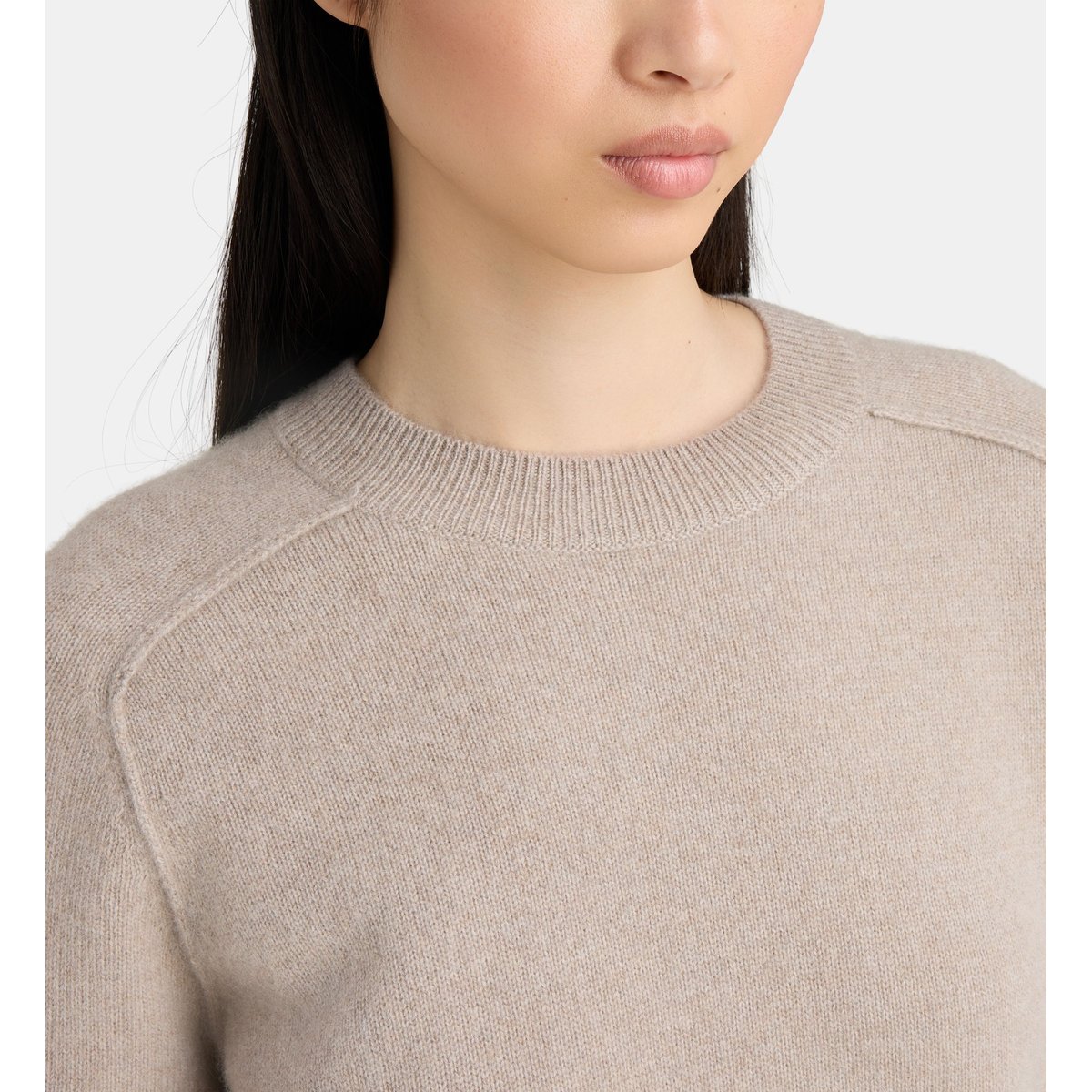 Pull droit oural cachemire taupe, JODHPUR