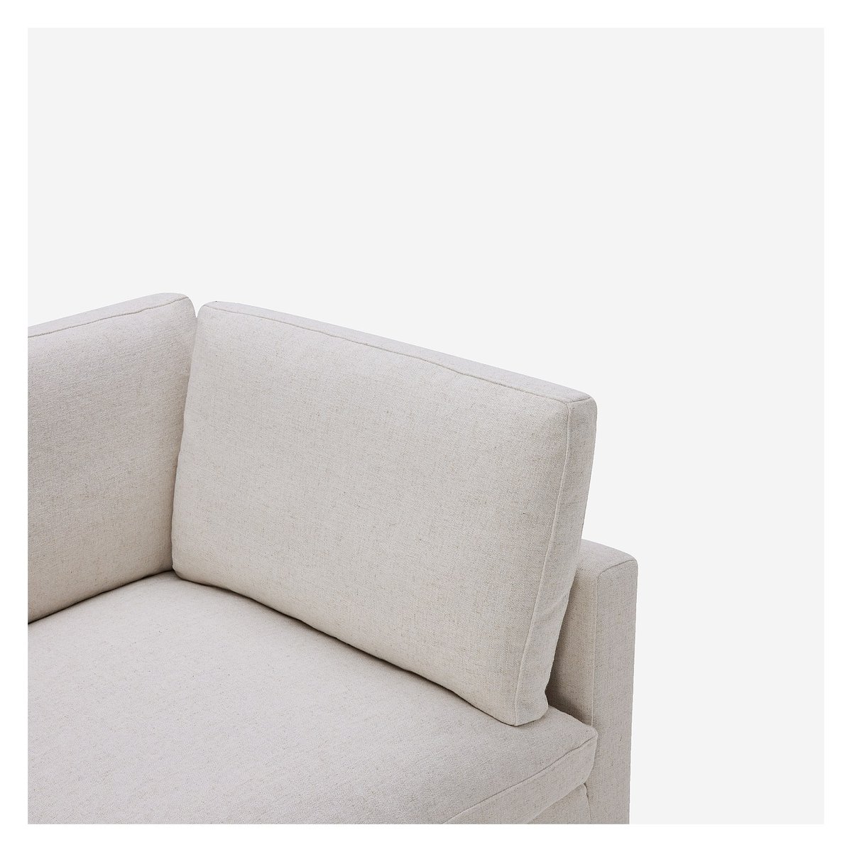Fauteuil d'angle en tissu LAVINIO beige, HABITAT