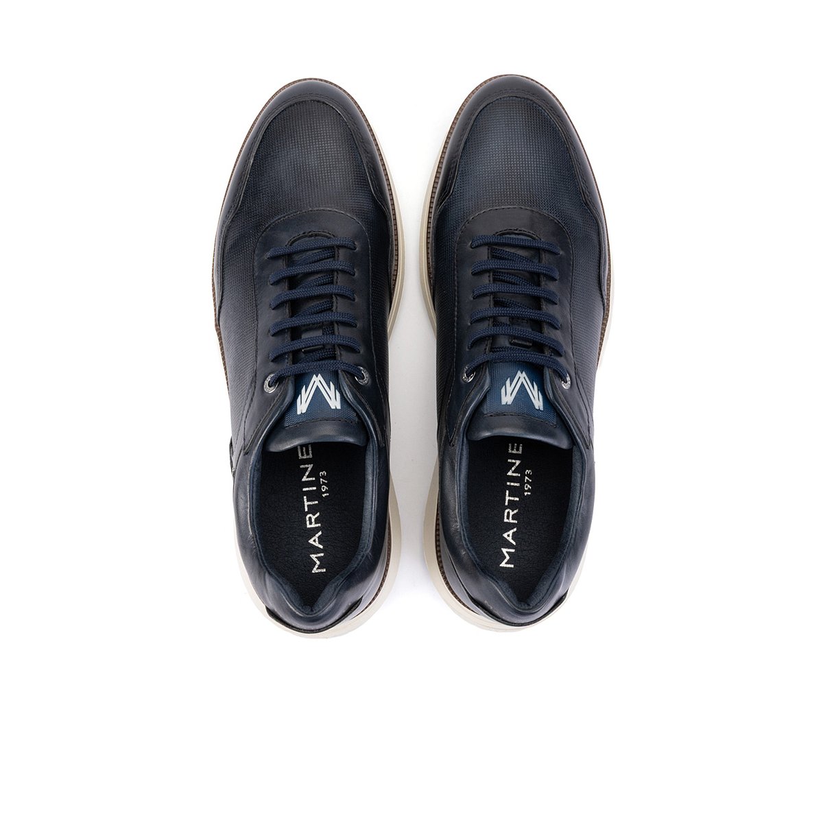 Baskets cuir Canterbury blue, MARTINELLI