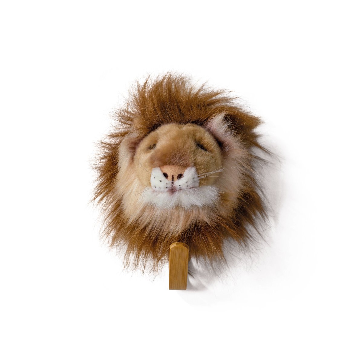Patère peluche LION blanc, WILD AND SOFT