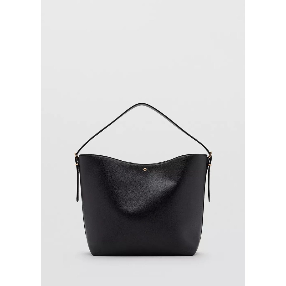 Grand sac seau à boucle noir, MANGO
