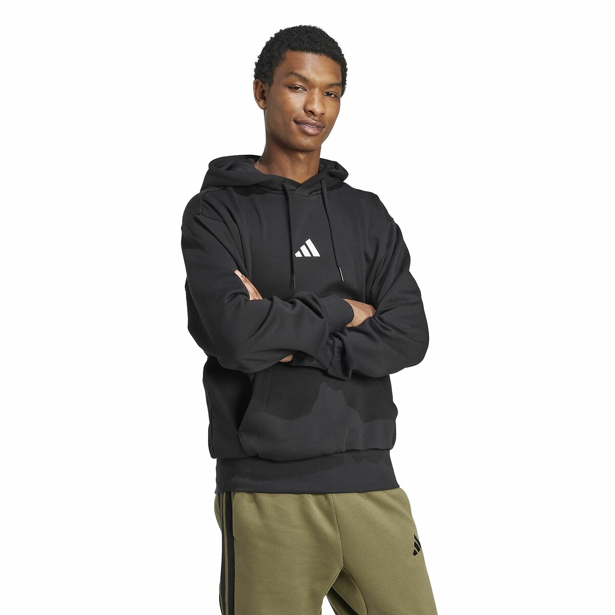 Sweat molleton à capuche essentiel Feelcozy noir, ADIDAS SPORTSWEAR