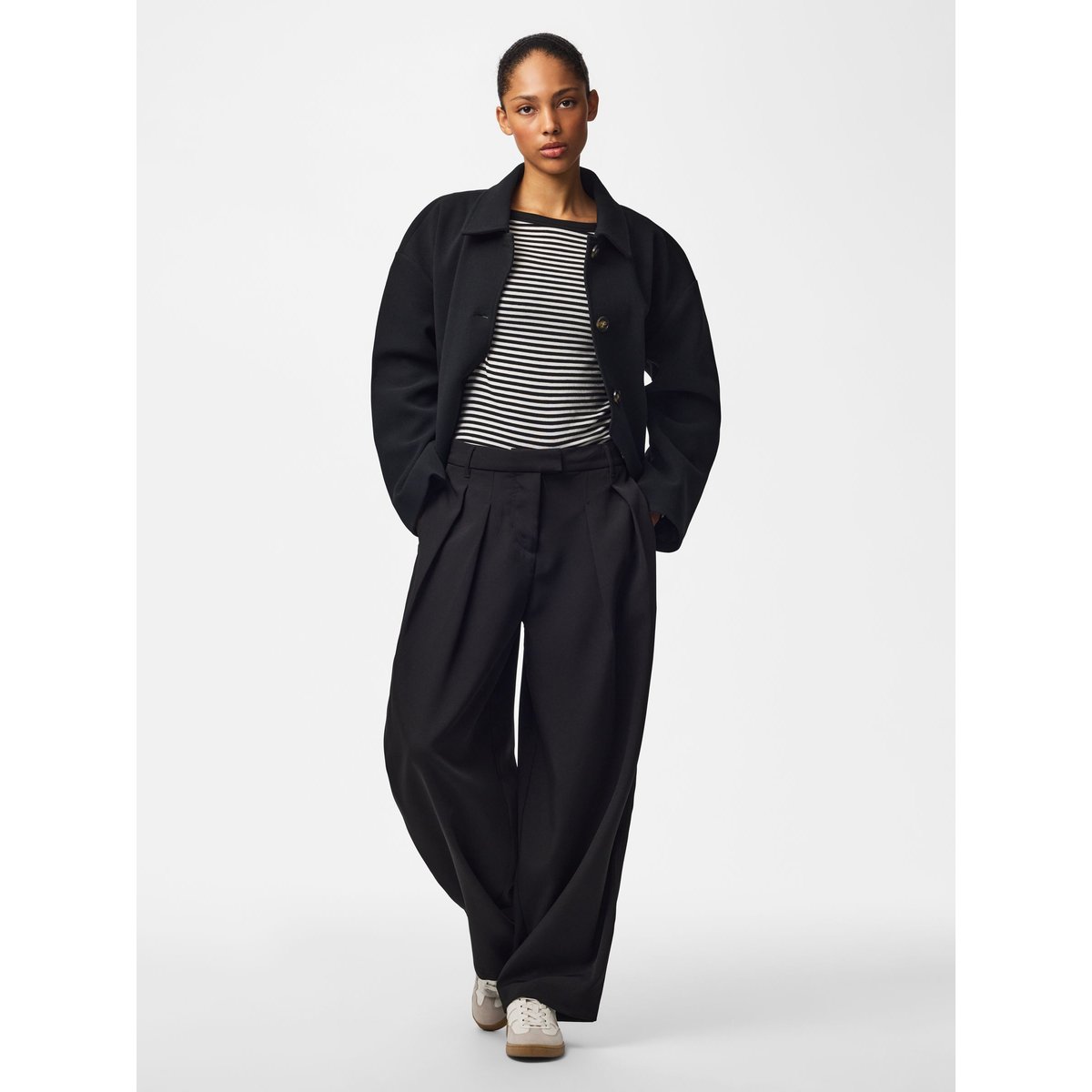 Manteau noir - black1, PIECES