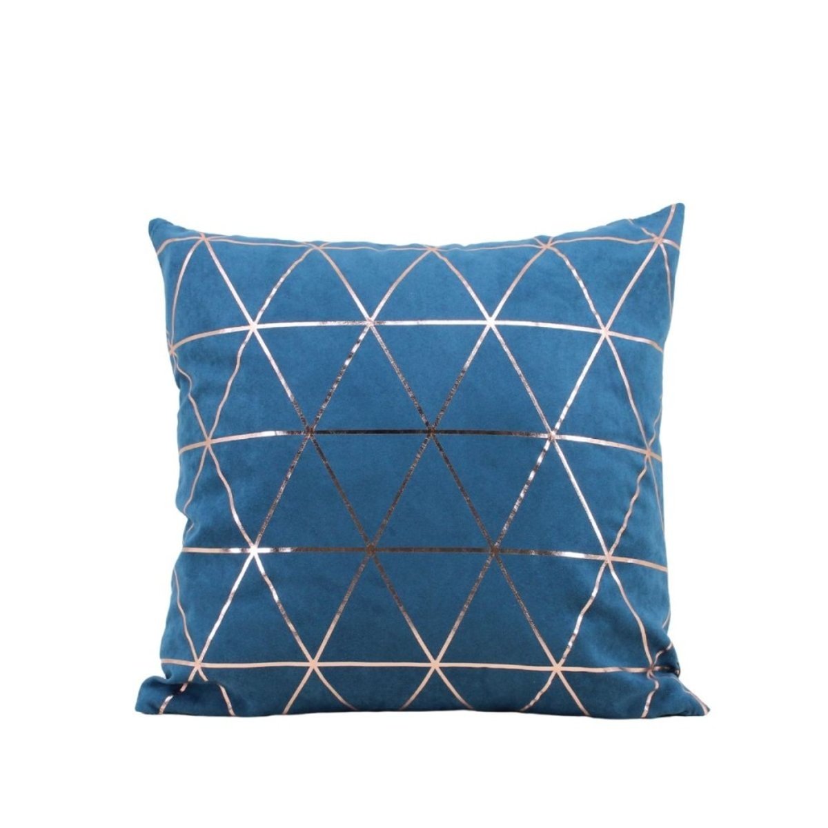 Coussin motifs géométriques 40x40cm bleu, ORNAMI