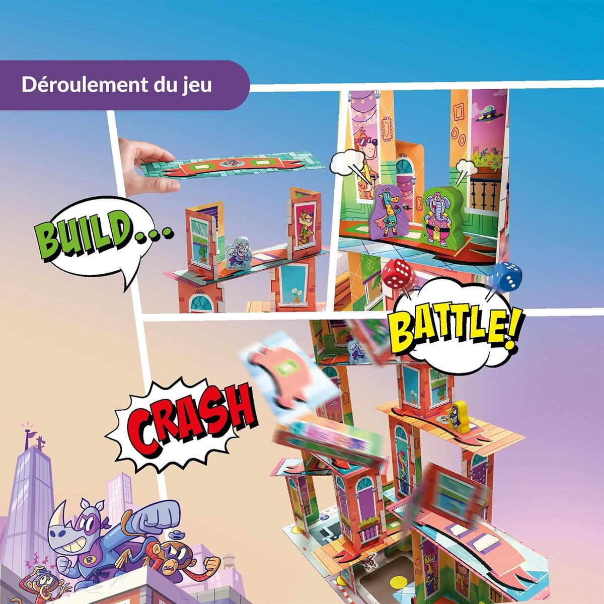 Jeu Rhino Hero Super Battle jaune, HABA