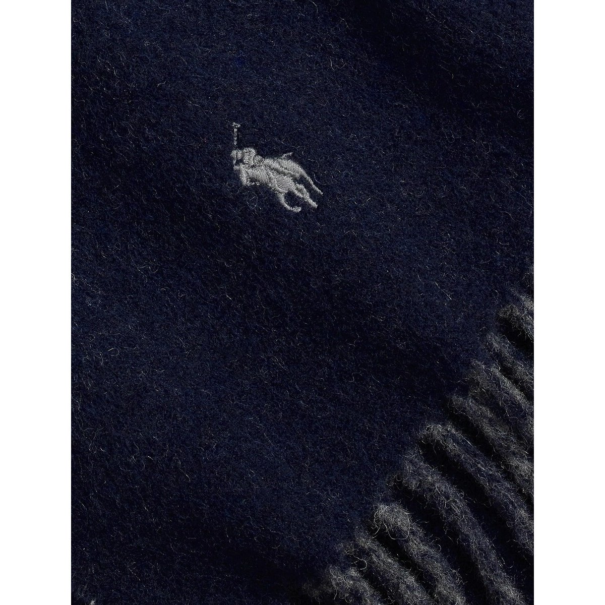 Écharpe réversible laine mélangée bleu marine, POLO RALPH LAUREN