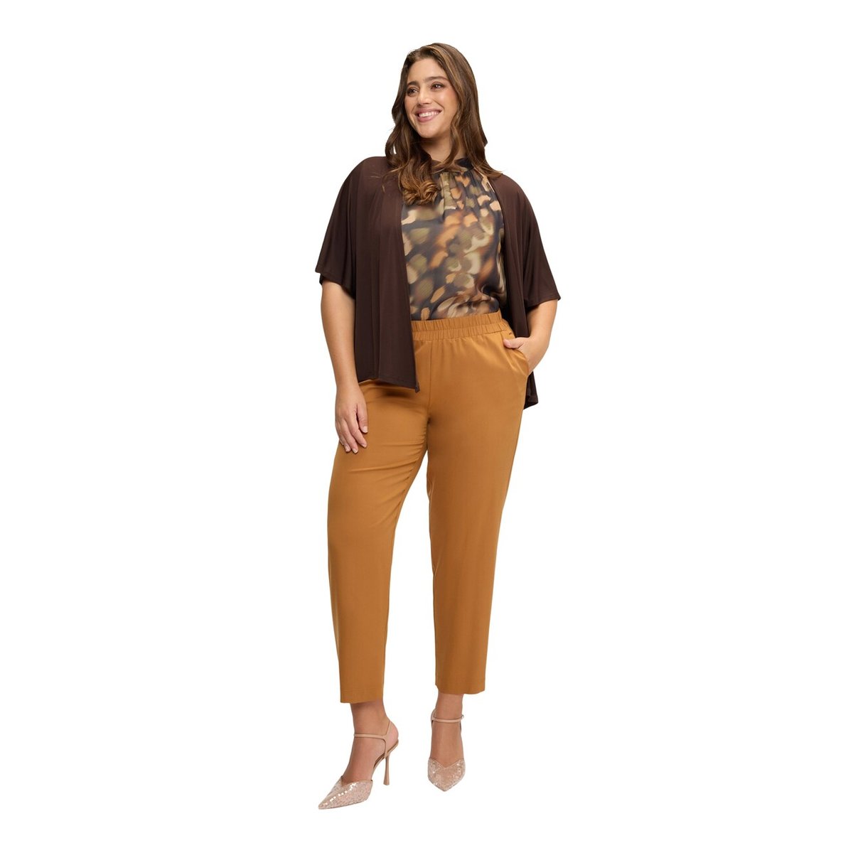 Pantalon Carrot Fit marron, FIORELLA RUBINO