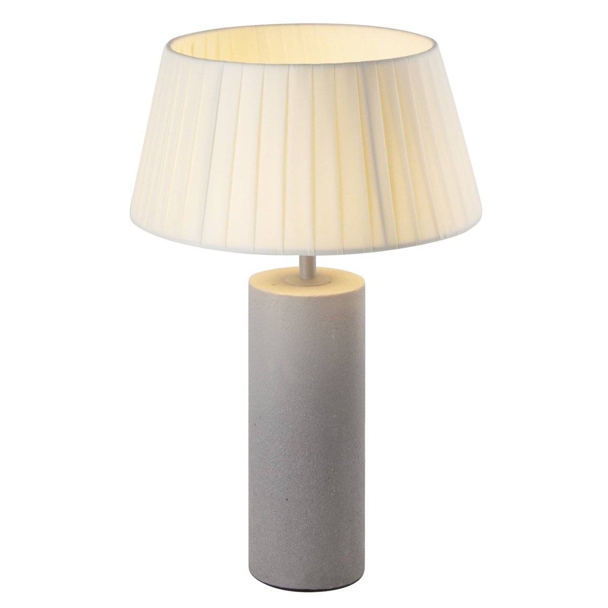 Lampe de table d'intérieur en béton avec ampoule LED rechargeable blanc chaud dimmable STILOS CEMENT H32,5 cm gris, LUMISKY