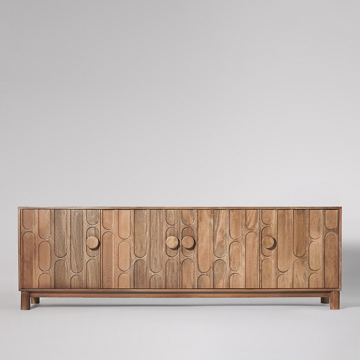 Corvin Mango Wood 4 Door Sideboard light wood, SWOON