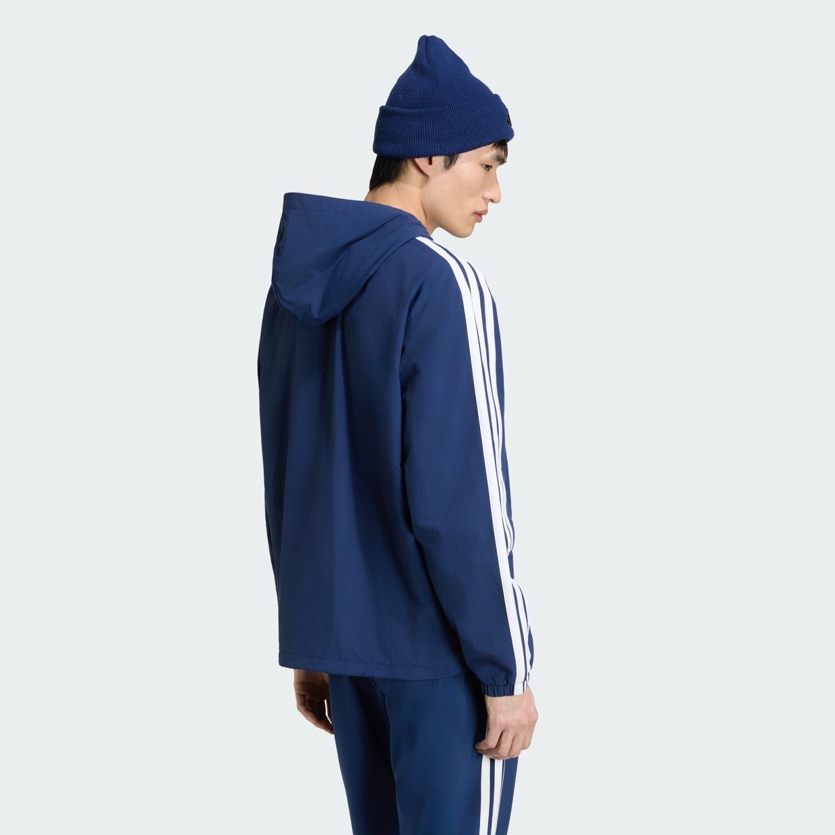 Coupe-Vent Tissé 3 Bandes Essentials Coupe-Vent Tissé 3 Bandes Essentials team navy blue 2 / white, ADIDAS SPORTSWEAR