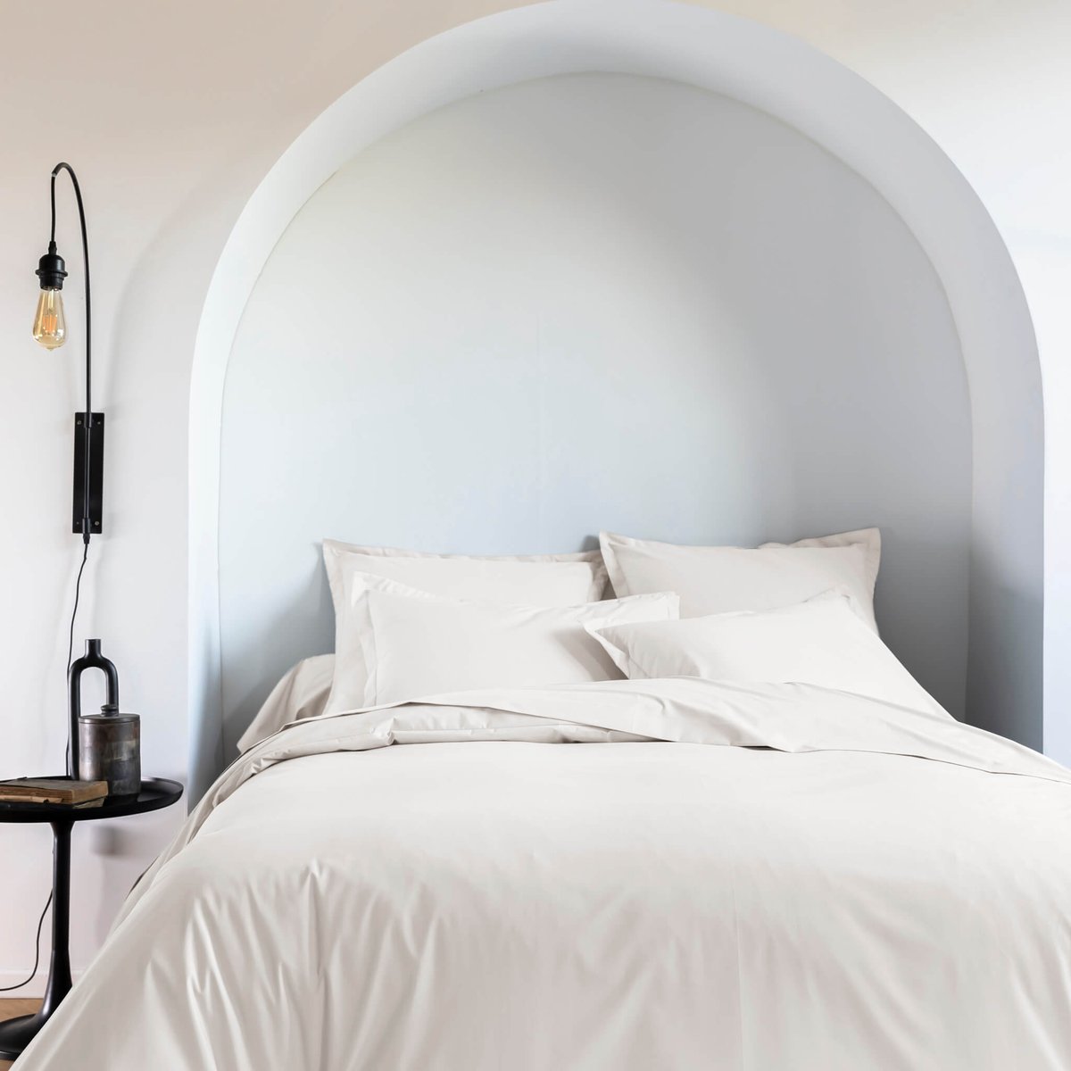 Housse de couette coton percale - MORPHEE ecru, SOMEO