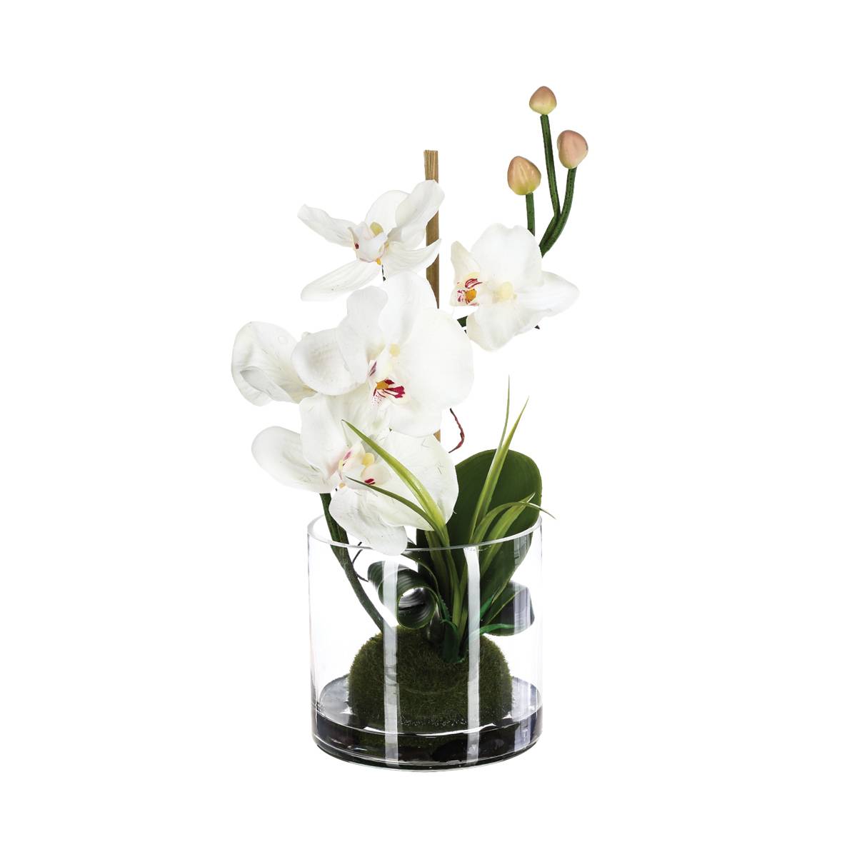 Composition d'orchidées artificielles ORCHIDEE blanc, ATMOSPHERA