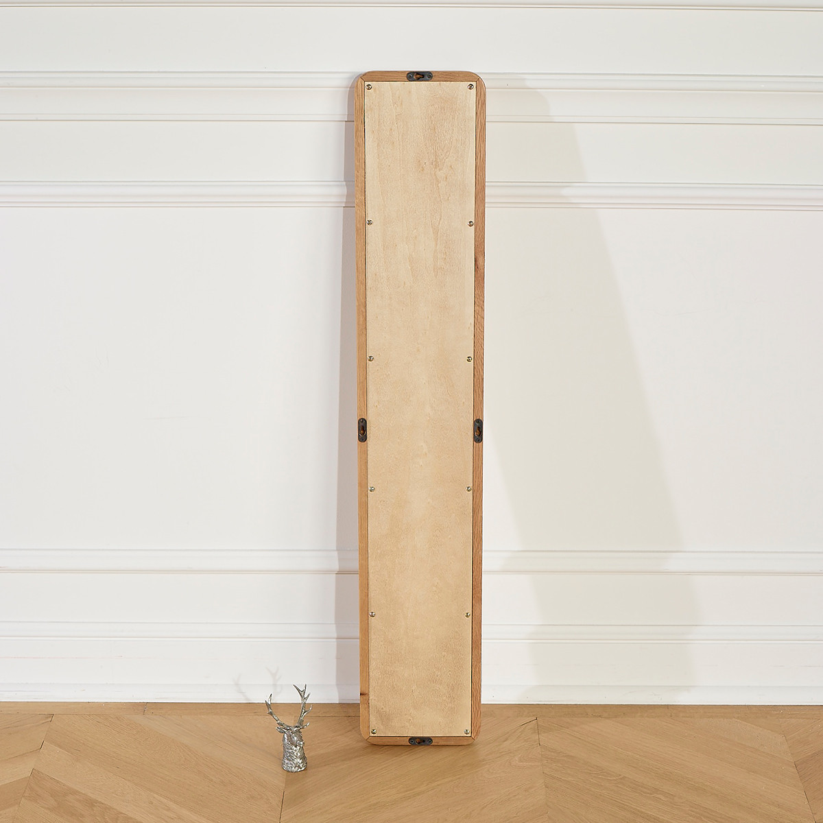Miroir 110x20 cadre en chêne HUGUETTE beige, ROBIN DES BOIS