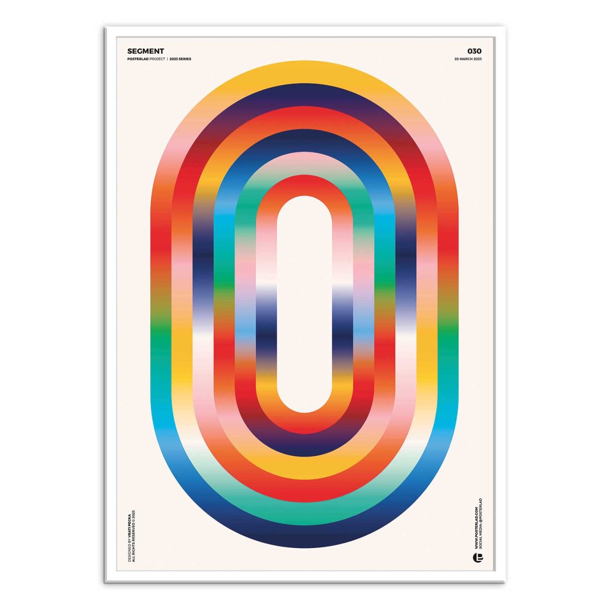Affiche d'art - Segment - Posterlad couleur unique, WALL EDITIONS