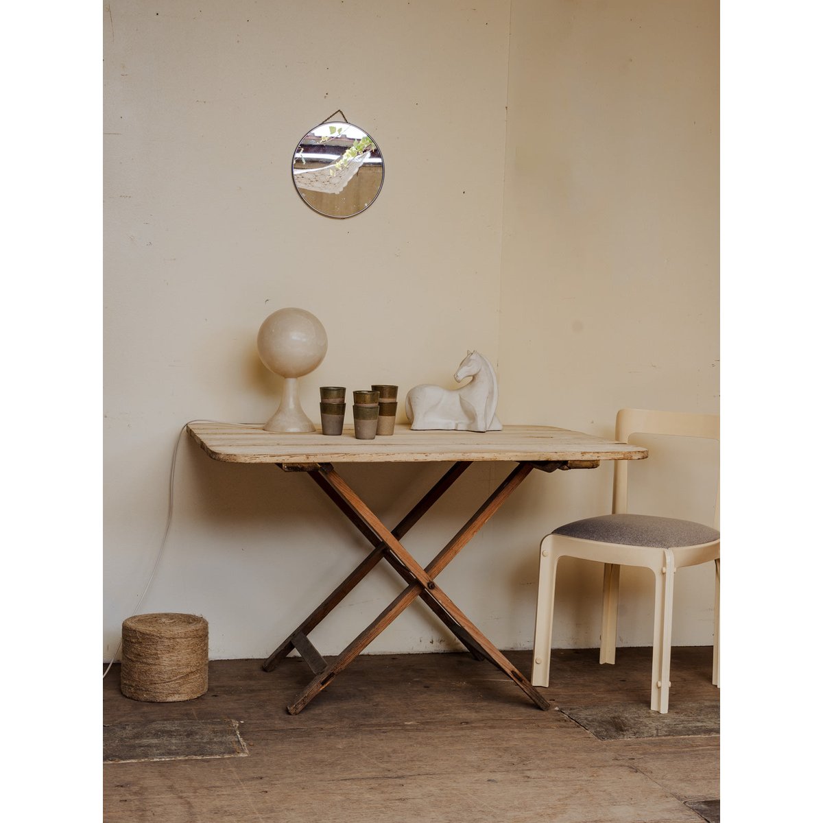 Table à manger pliante en bois Romy N°1388 - Bon état bois clair, DEBONGOUT