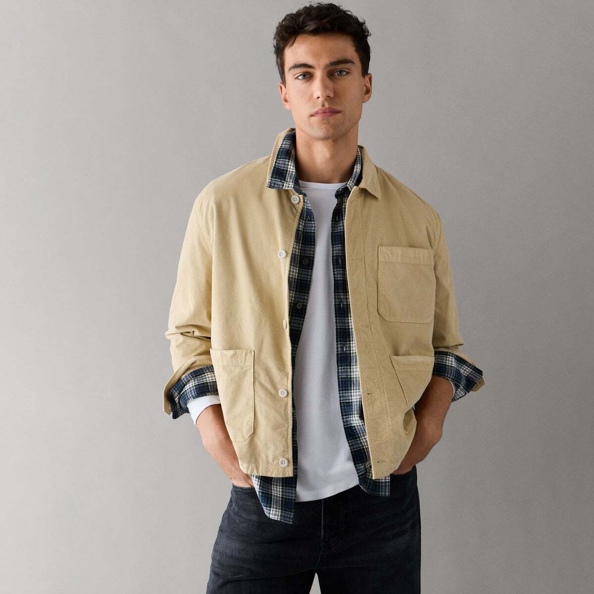Surchemise Coupe Regular En Velours Côtelé beige malté, PEPE JEANS