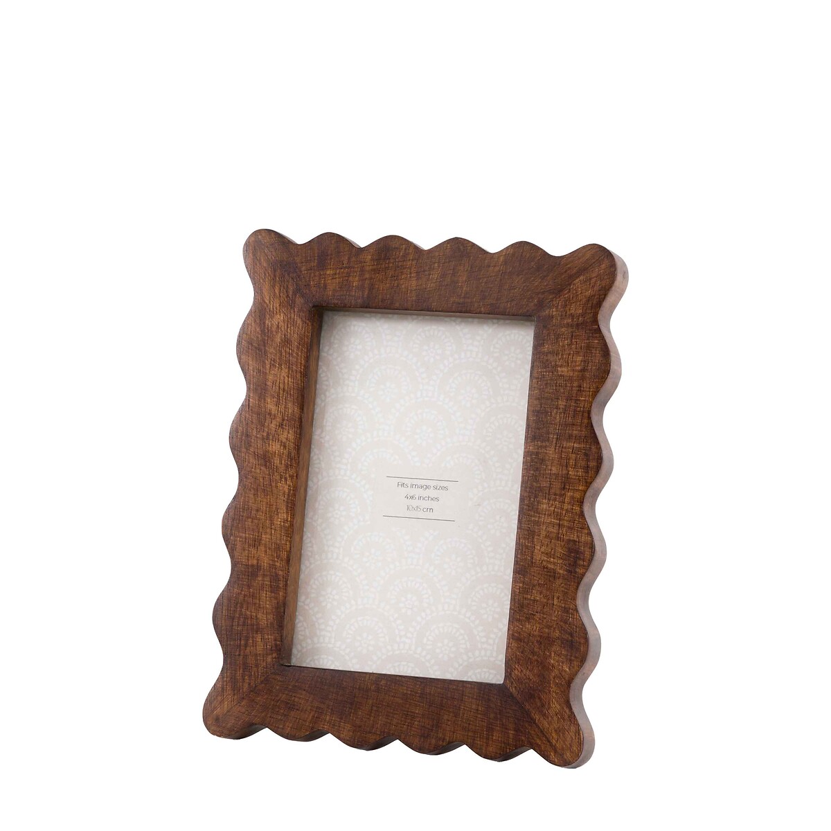 4x6" Anfo Wooden Scallop Photoframe brown , ÉDITÉ