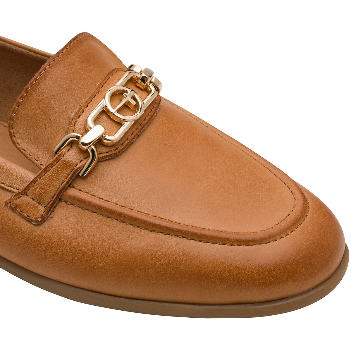 Mocassins en cuir cognac, TAMARIS