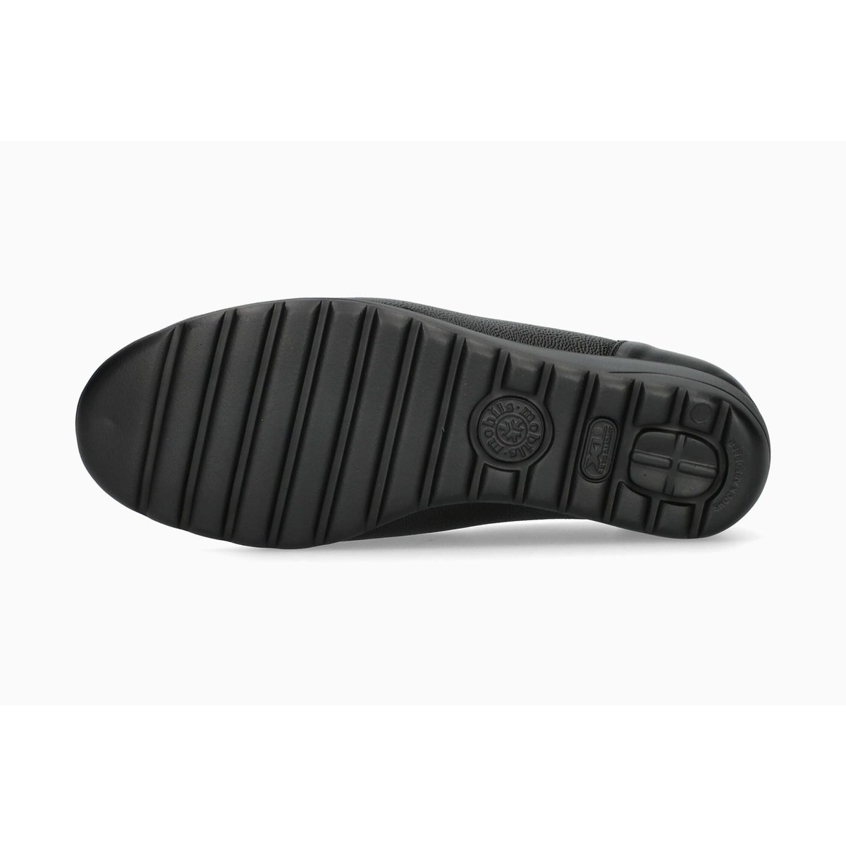 Mocassins en cuir / textile BERTINA noir 5143, MEPHISTO