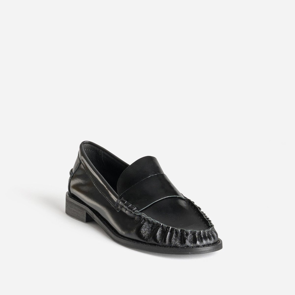 Mocassin en cuir GISELDA noir, ERAM