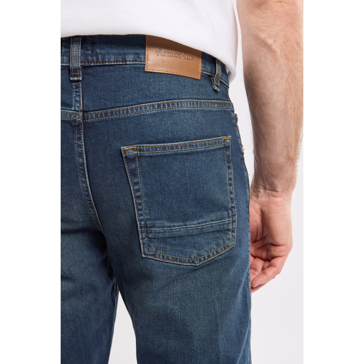 Jean coupe regular en coton LOUGRE brut, ARMOR-LUX