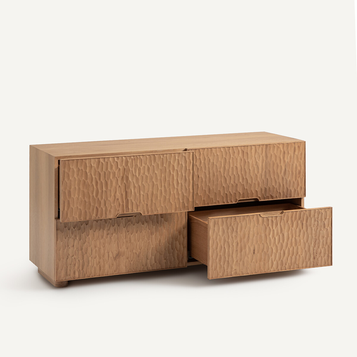 Comò a 4 cassetti, rovere e impiallacciatura in rovere, Otoka quercia naturale, AM.PM